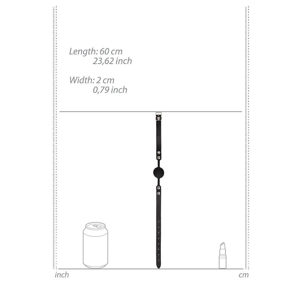 Ouch! Black & White Silicone Ball Gag With Adjustable Bonded Leather Straps