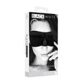 Load image into Gallery viewer, Ouch! Black & White Satin Curvy Eye Mask With Elastic Straps
