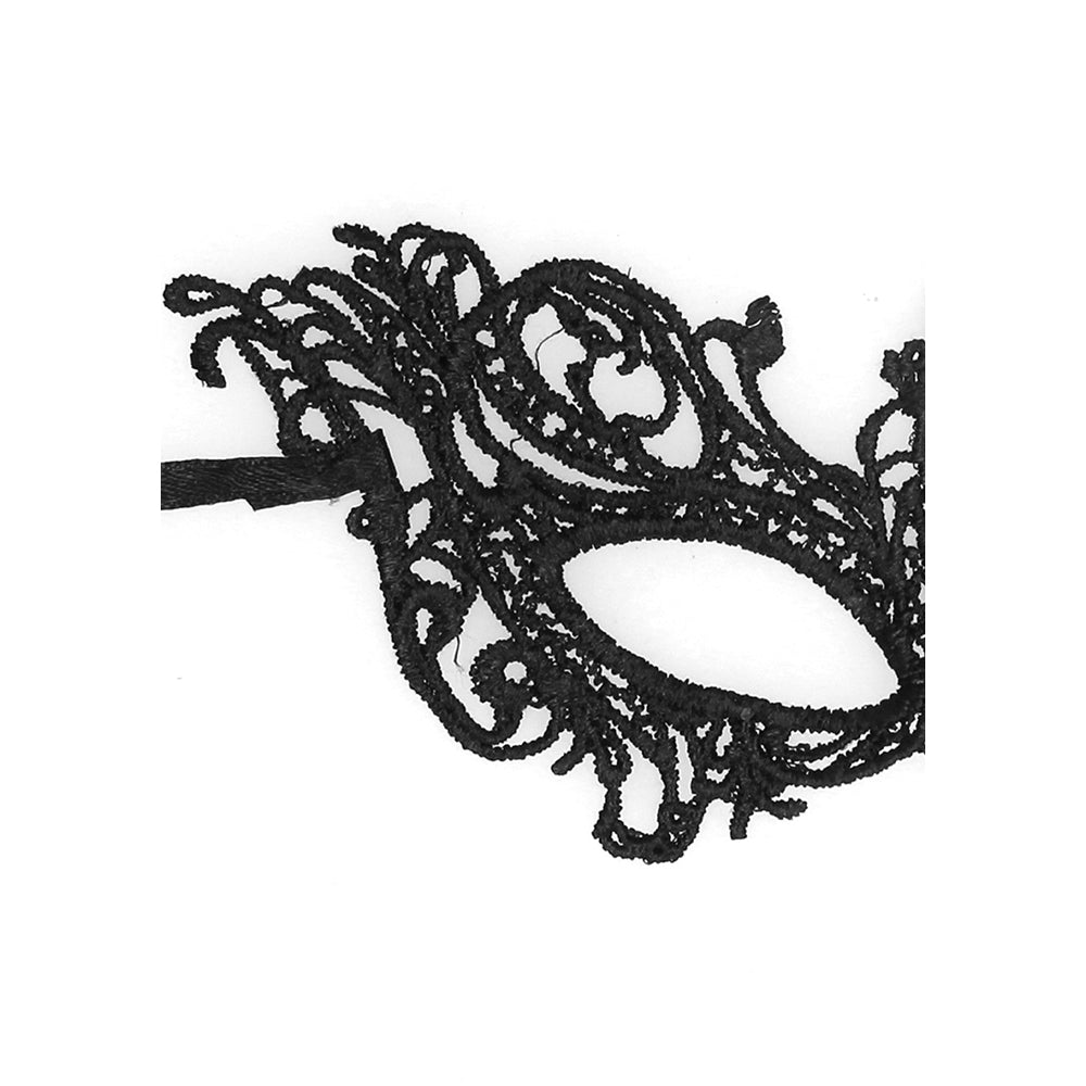 Ouch! Black & White Lace Eye Mask Royal