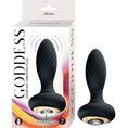 Load image into Gallery viewer, Goddess Diamond Vibrating Plug Black
