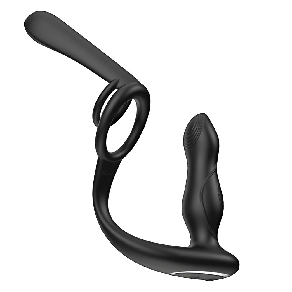 Enhancer Vibro Plug & Penis Sheath Black