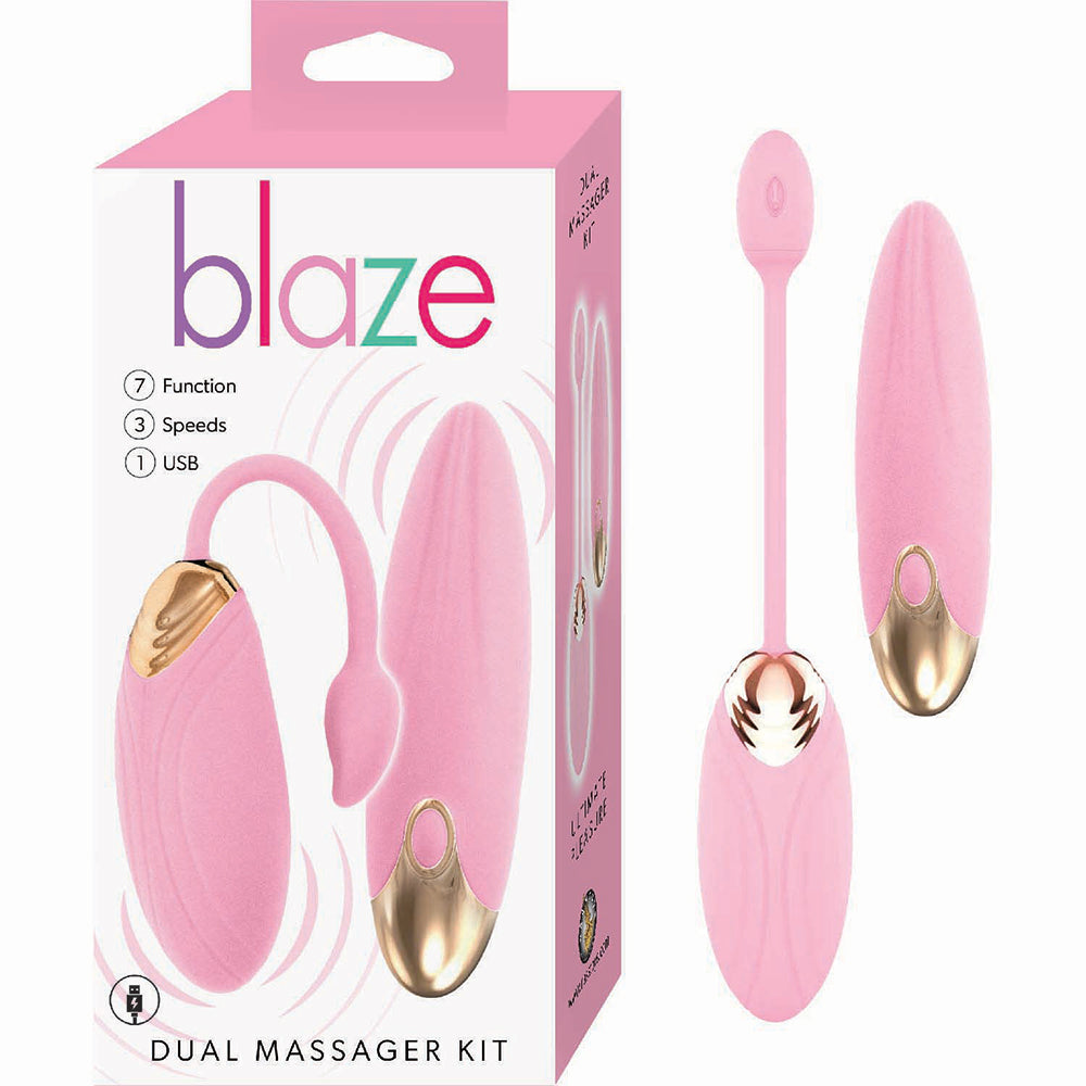 Blaze Dual Massager Kit Pink