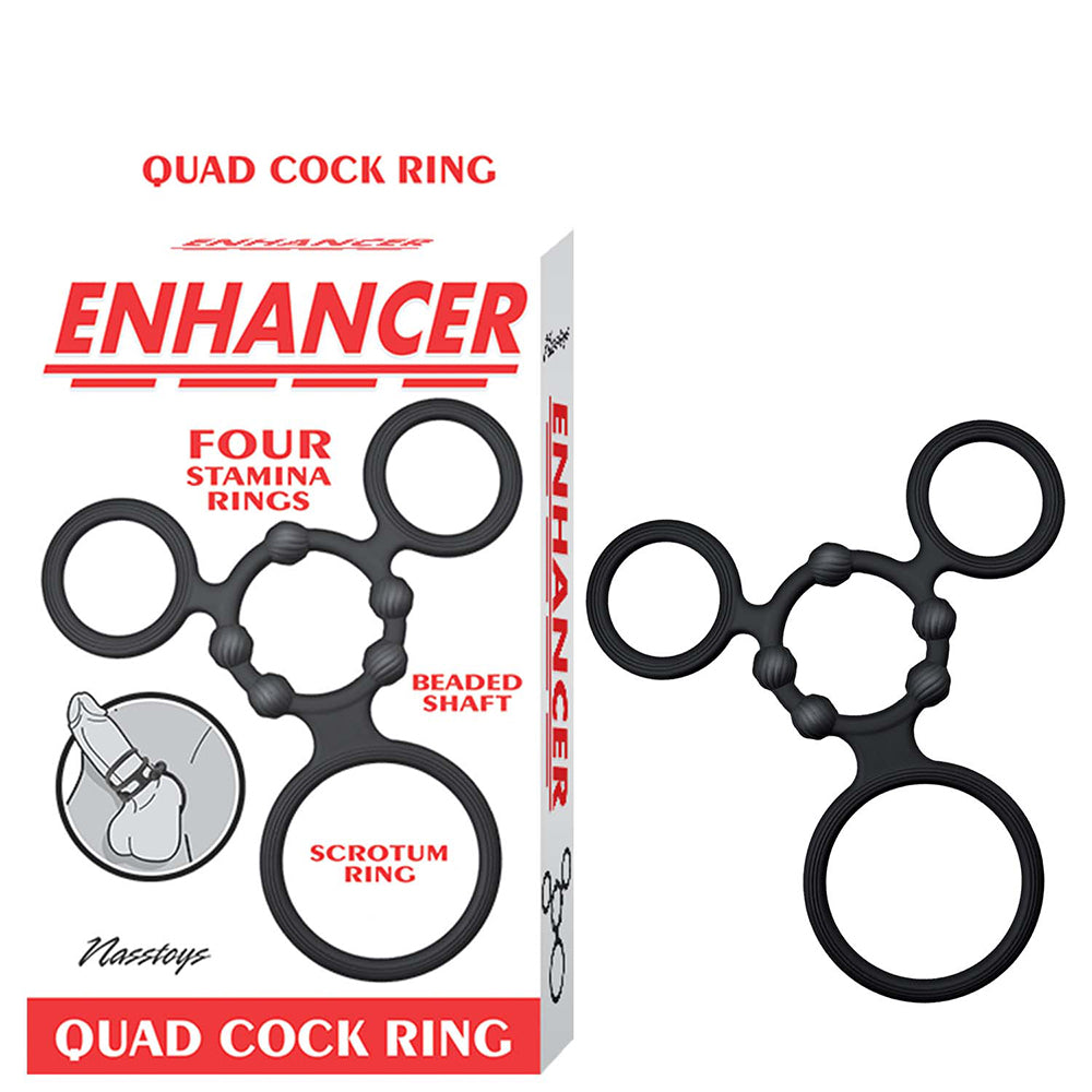 Enhancer Quad Cockring Black