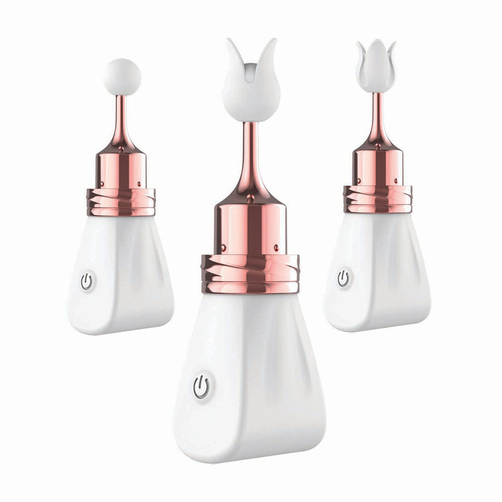 Gold Glam Tri-Tip Vibe White