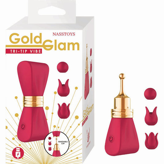 Gold Glam Tri-Tip Vibe Red