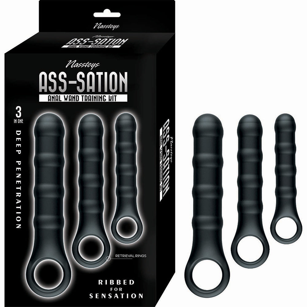 Ass-Sation Anal Wand Training Kit Black