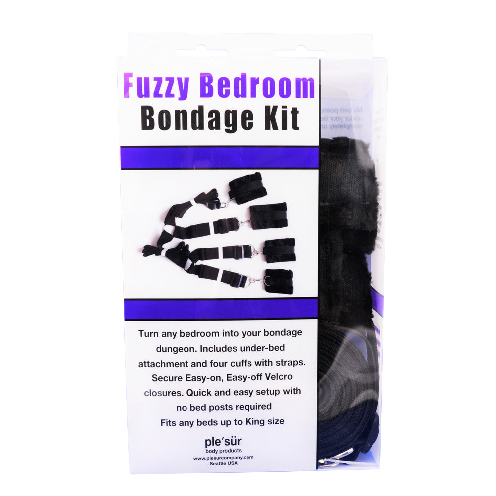 Fuzzy Bedroom Bondage Kit Black