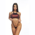 Load image into Gallery viewer, Femme X Monokini & Top Set Red Mirror O/S
