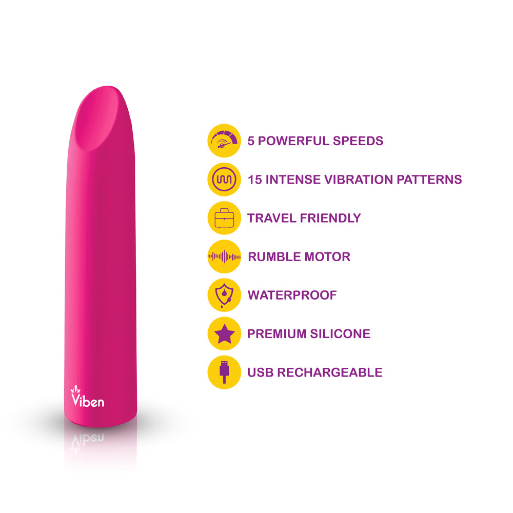 Viben Fixation Lipstick Bullet Hot Pink