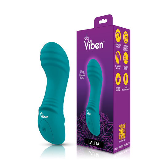 Viben Lalita Mini G-Spot Vibe W/ Pleasure Ridges Ocean