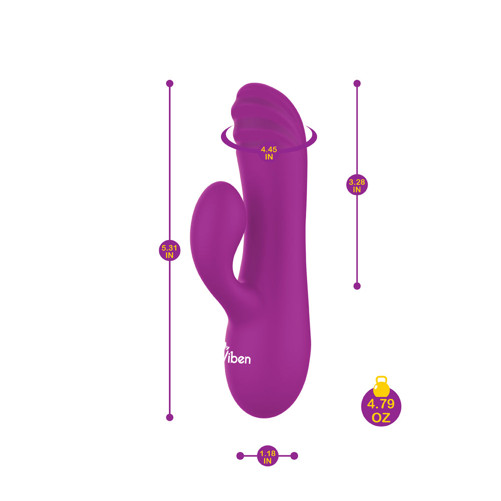 Viben Jolie Mini G-Spot Rabbit Vibe W/ Pleasure Ridges Berry