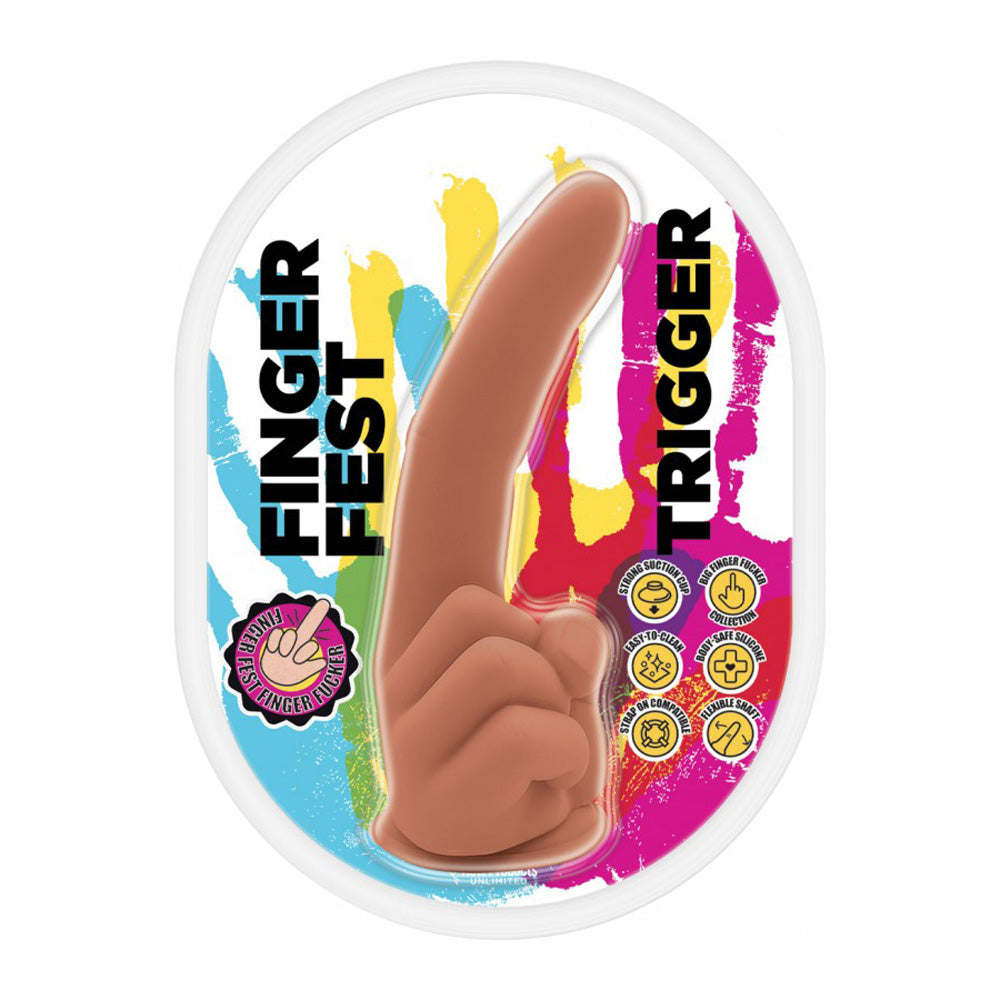 Finger Fest Trigger Dildo Tan