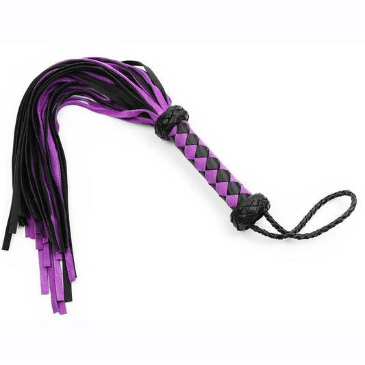 22&quot; Mixed Leather Flogger Purple