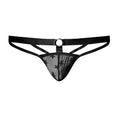 Load image into Gallery viewer, Love Star Thong W/ Ring Black S/M
