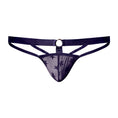 Load image into Gallery viewer, Love Star Thong W/ Ring Purple S/M
