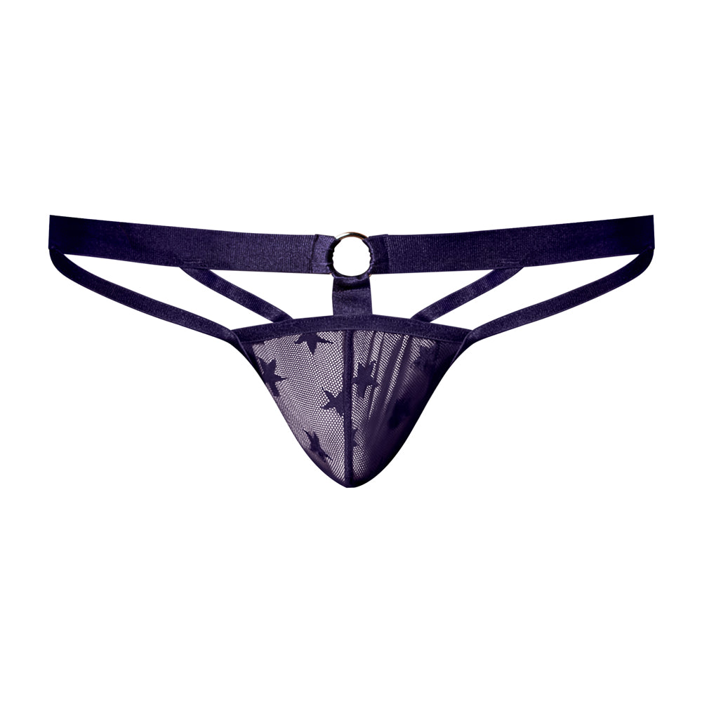 Love Star Thong W/ Ring Purple L/XL