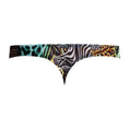 Load image into Gallery viewer, Go Wild! Thong W/ 2 Rings Multi Animal S/M
