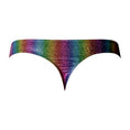 Load image into Gallery viewer, Pack & Play Thong W/ Front Condom Pouch Rainbow S/M
