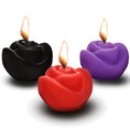 Load image into Gallery viewer, Master Series Fire Garden 3Pc Rose Candle Set Black/Purple/Red
