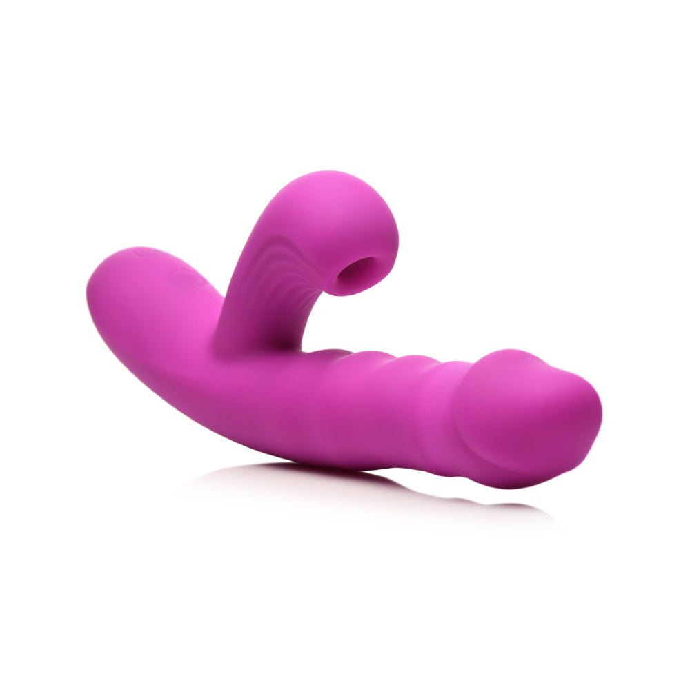 Bang! Thrusting & Sucking Rabbit Vibrator Purple