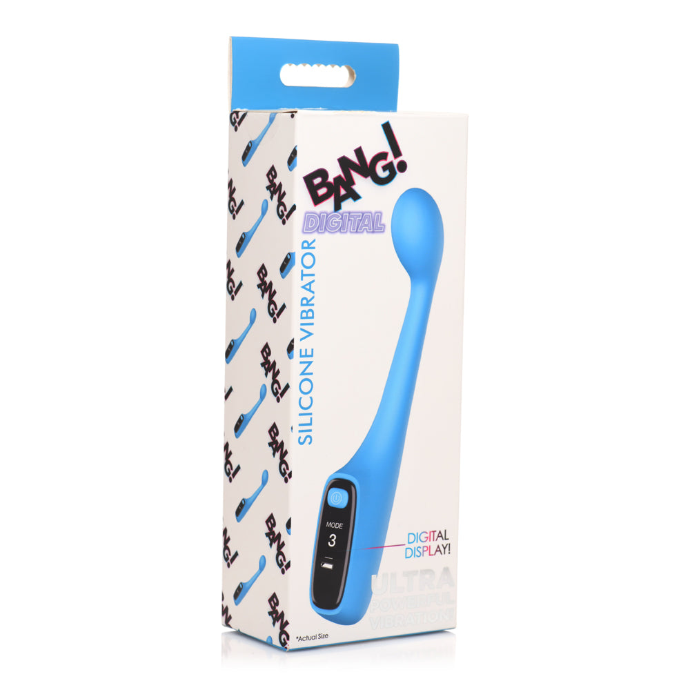 Bang! Digital Silicone G-Spot Vibrator Blue