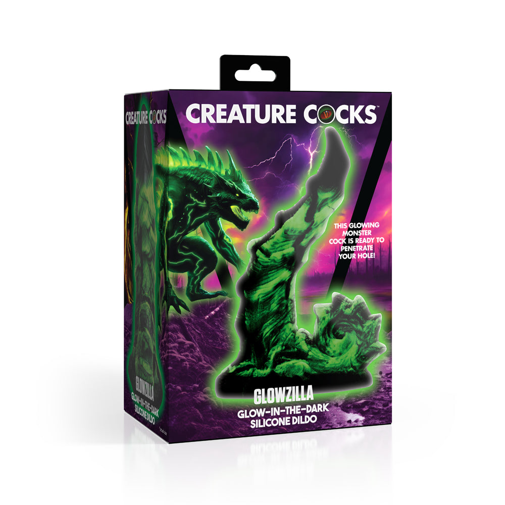 Creature Cocks Glowzilla Glow-In-The-Dark Silicone Dildo