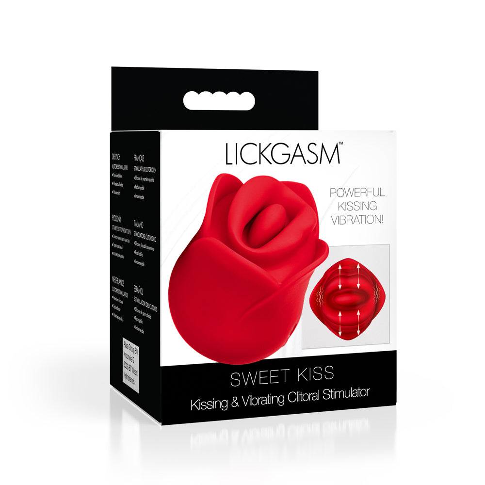 Lickgasm Sweet Kiss Kissing & Vibrating Clitoral Stimulator Red