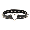 Load image into Gallery viewer, Master Series Spiked Heart Choker Black
