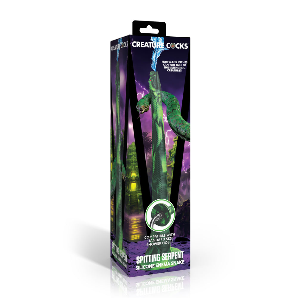 Creature Cocks Spitting Serpent Silicone Enema Snake