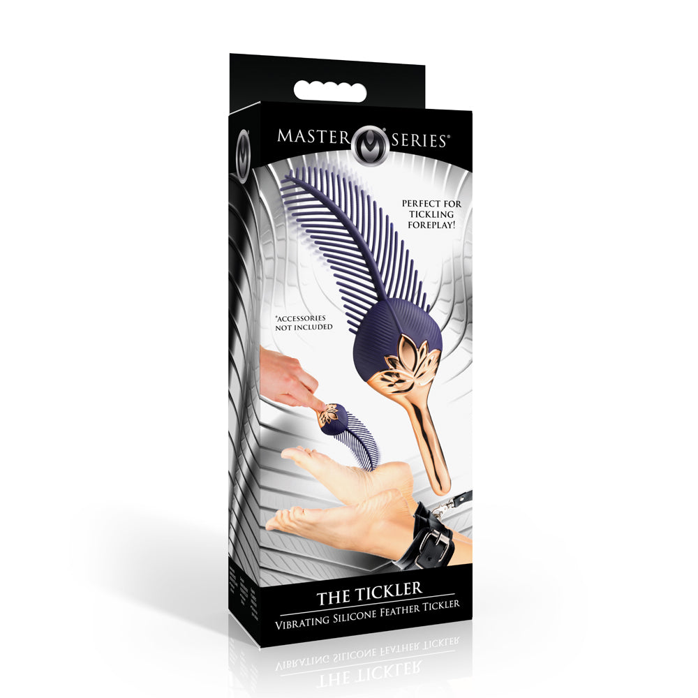 Master Series The Tickler Vibrating Silicone Feather Tickler