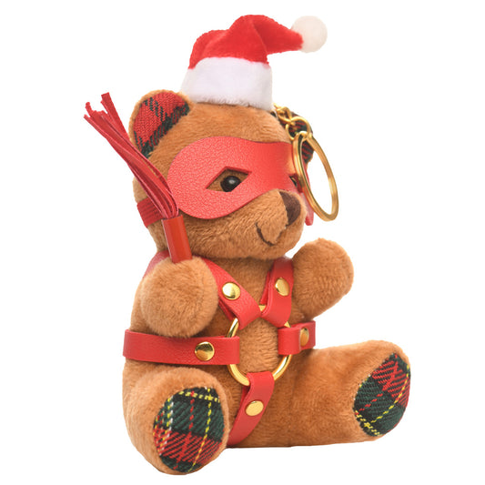 Master Series Holiday Bondage Bear Keychain Brown