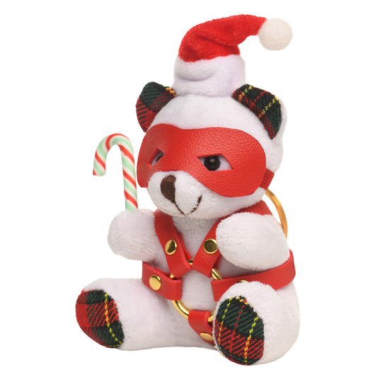 Master Series Holiday Bondage Bear Keychain White