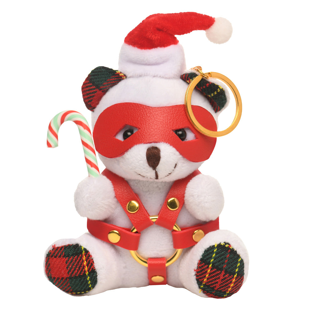 Master Series Holiday Bondage Bear Keychain White