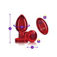 Load image into Gallery viewer, Cheeky Charms Vibrating Butt Plug Red Large
