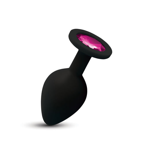 Viben Gemma Pink Gem Black Silicone Plug Medium