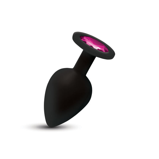 Viben Gemma Pink Gem Black Silicone Plug Large