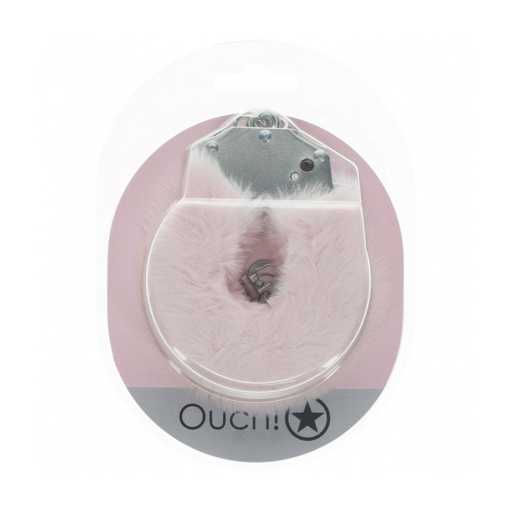 Ouch! Heavy-Duty Fluffy Handcuffs Powder Pink