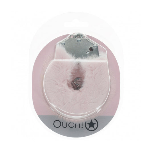 Ouch! Heavy-Duty Fluffy Handcuffs Powder Pink