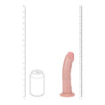 Load image into Gallery viewer, Realrock 8" Vibrating Cock Regular Curved Flesh
