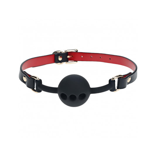 Ouch! Milan Collection Silicone Ball Gag Black/Red