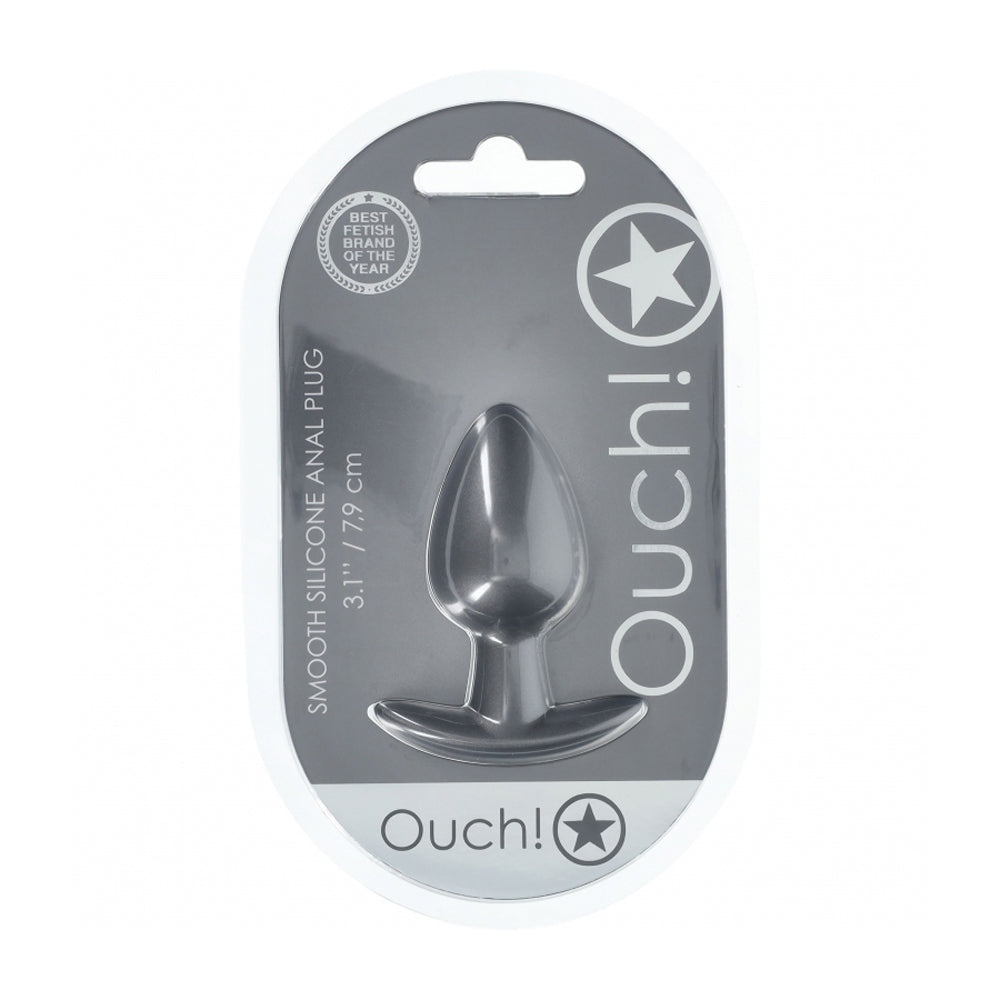 Ouch! Anal Plug Medium Silicone Gun Metal