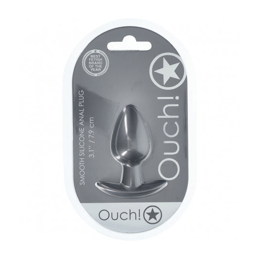 Ouch! Anal Plug Medium Silicone Gun Metal