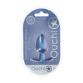 Load image into Gallery viewer, Ouch! Anal Plug Medium Silicone Metallic Blue
