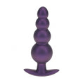 Load image into Gallery viewer, Ouch! Beaded Anal Plug Silicone Metallic Purple
