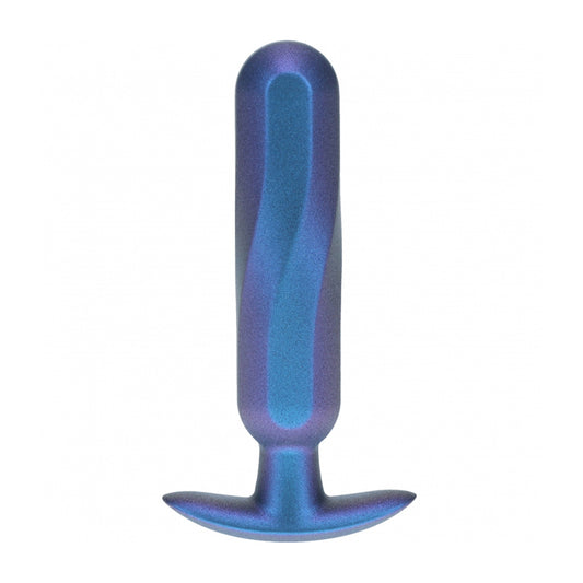 Ouch! Oblong Anal Plug Silicone Metallic Blue