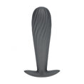 Load image into Gallery viewer, Ouch! Ribbed Anal Plug Silicone Gun Metal
