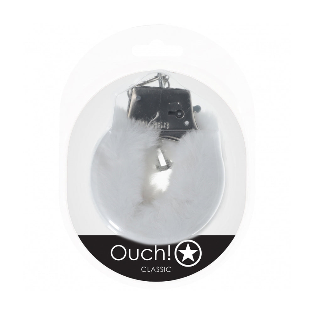 Ouch! Classic Fluffy Handcuffs White