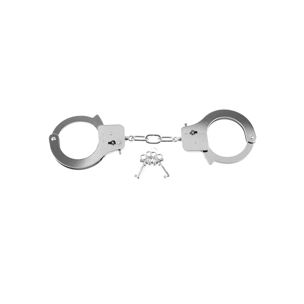 Fetish Fantasy Series Designer Metal Handcuffs Silver