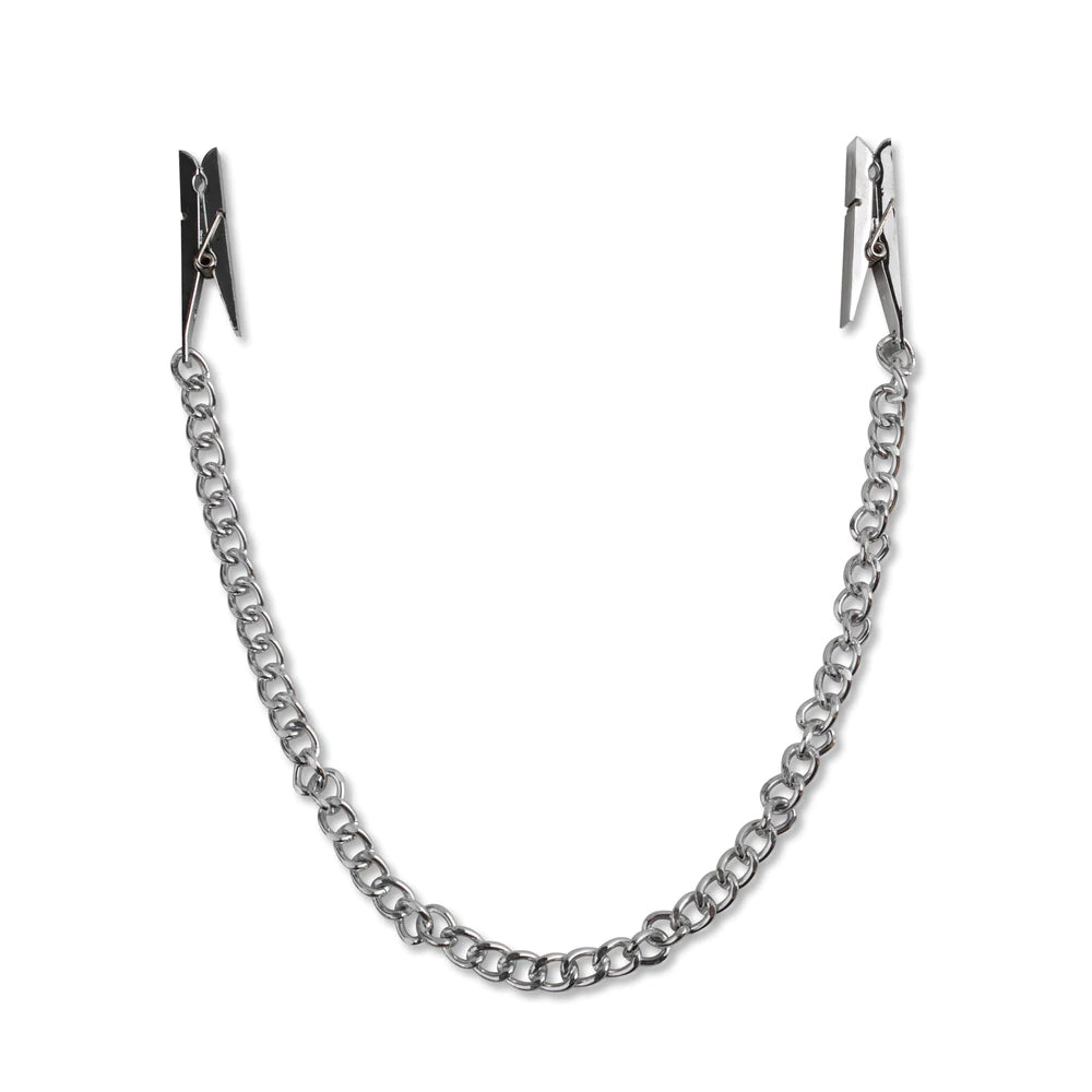 Fetish Fantasy Series Nipple Chain Clips Silver