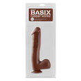 Load image into Gallery viewer, Basix Rubber Works 10" Dong with Suction Cup Brown
